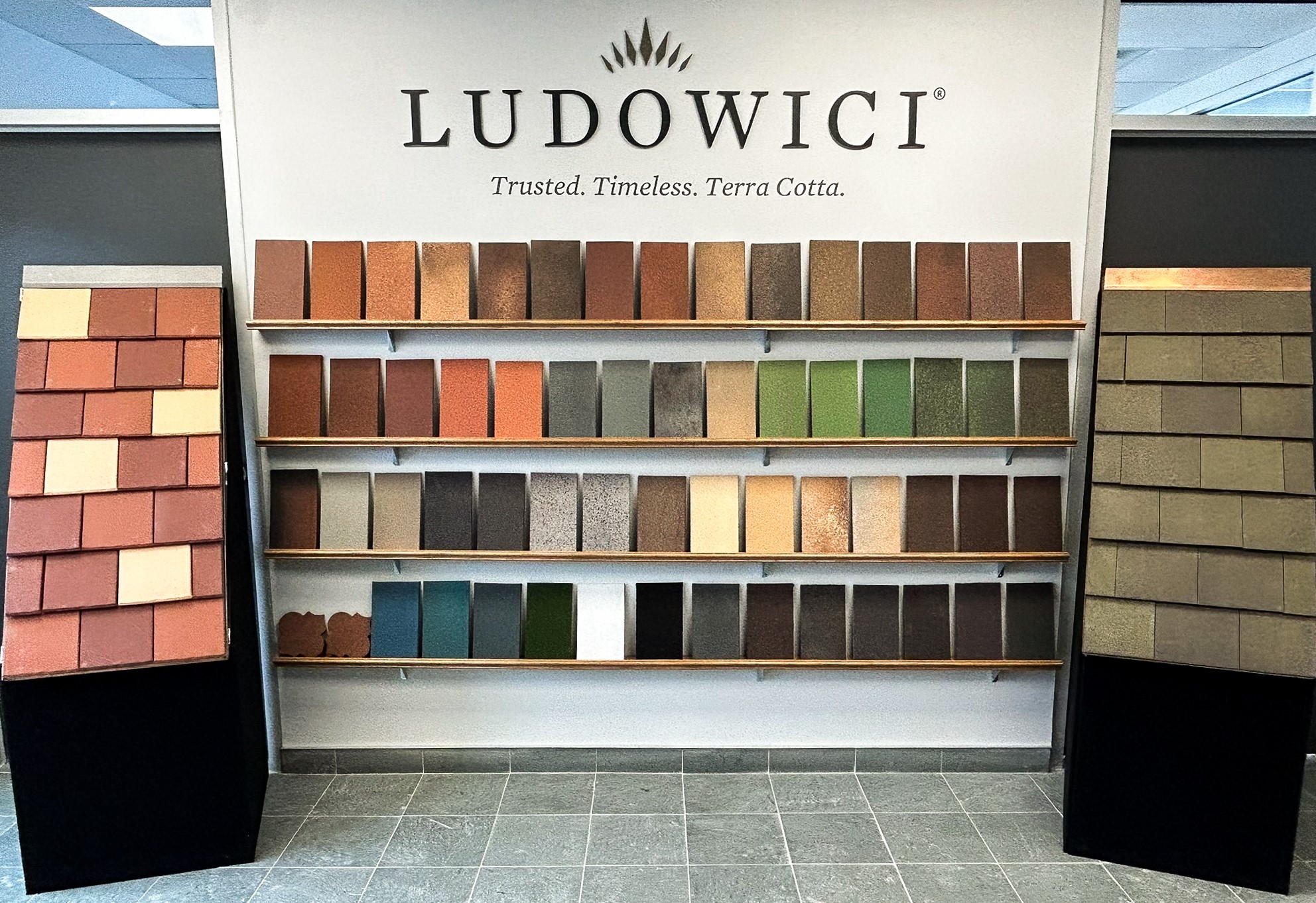North Country Slate’s Ludowici Design Center offers an extensive collection of terra cotta roof tile samples, featuring a full range of profiles, including barrel, shingle, interlocking, shake, and slate tiles. Explore a world of possibilities and find the perfect fit for your project. With Ludowici by North Country, your roof becomes a canvas for exceptional design. practicality, allowing clients to see and feel the difference that premium materials make.