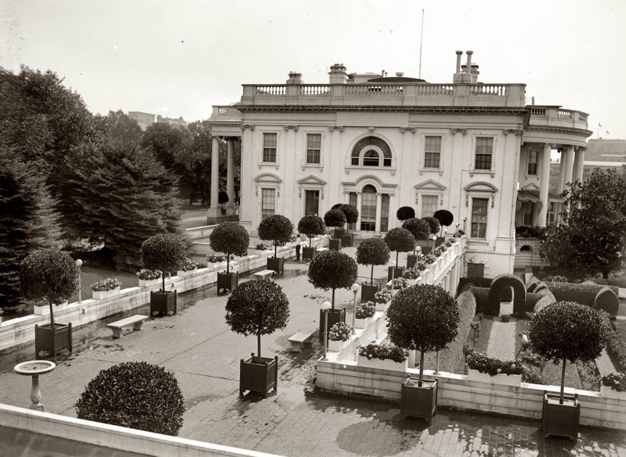 White House West Wing Colonnade Terrace 1923