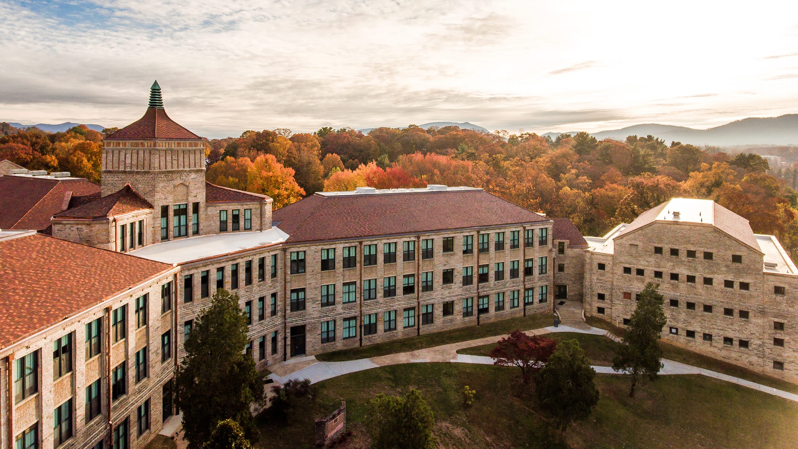 Asheville High School Featuring Ludowici Provincial Terra Cotta Roof Tile Shingles